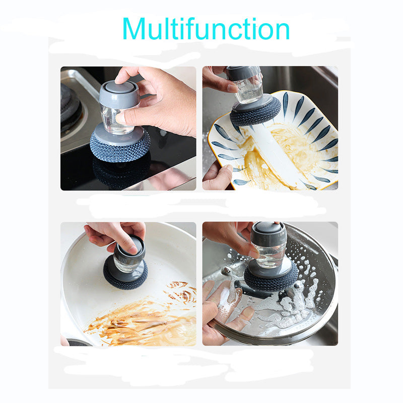 Magic Kitchen & Bathroom cleaning scrubber with soap dispenser