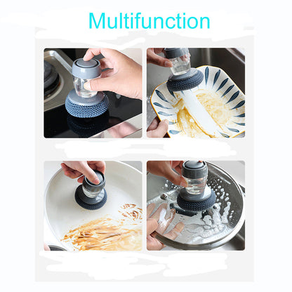Magic Kitchen & Bathroom cleaning scrubber with soap dispenser
