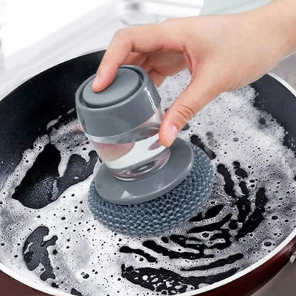 Magic Kitchen & Bathroom cleaning scrubber with soap dispenser