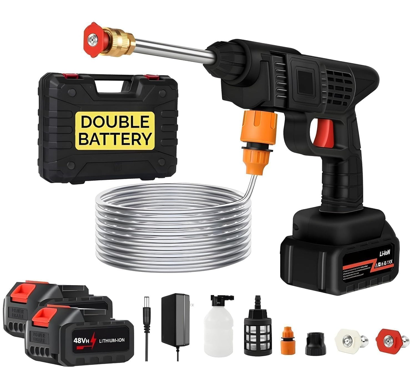 Portable Pressure Washer Gun with Rechargeable Battery