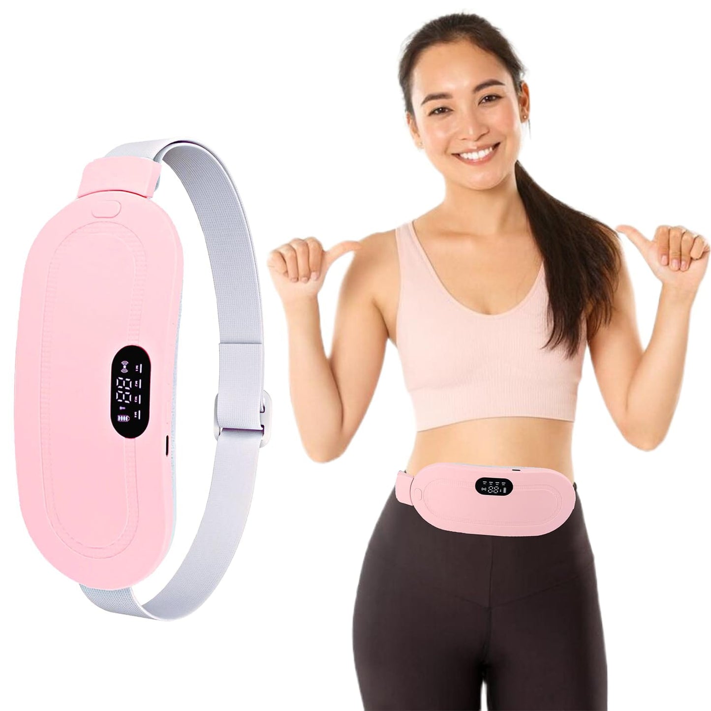 Smart Period Relief Belt | Rechargeable Heat & Massage Therapy
