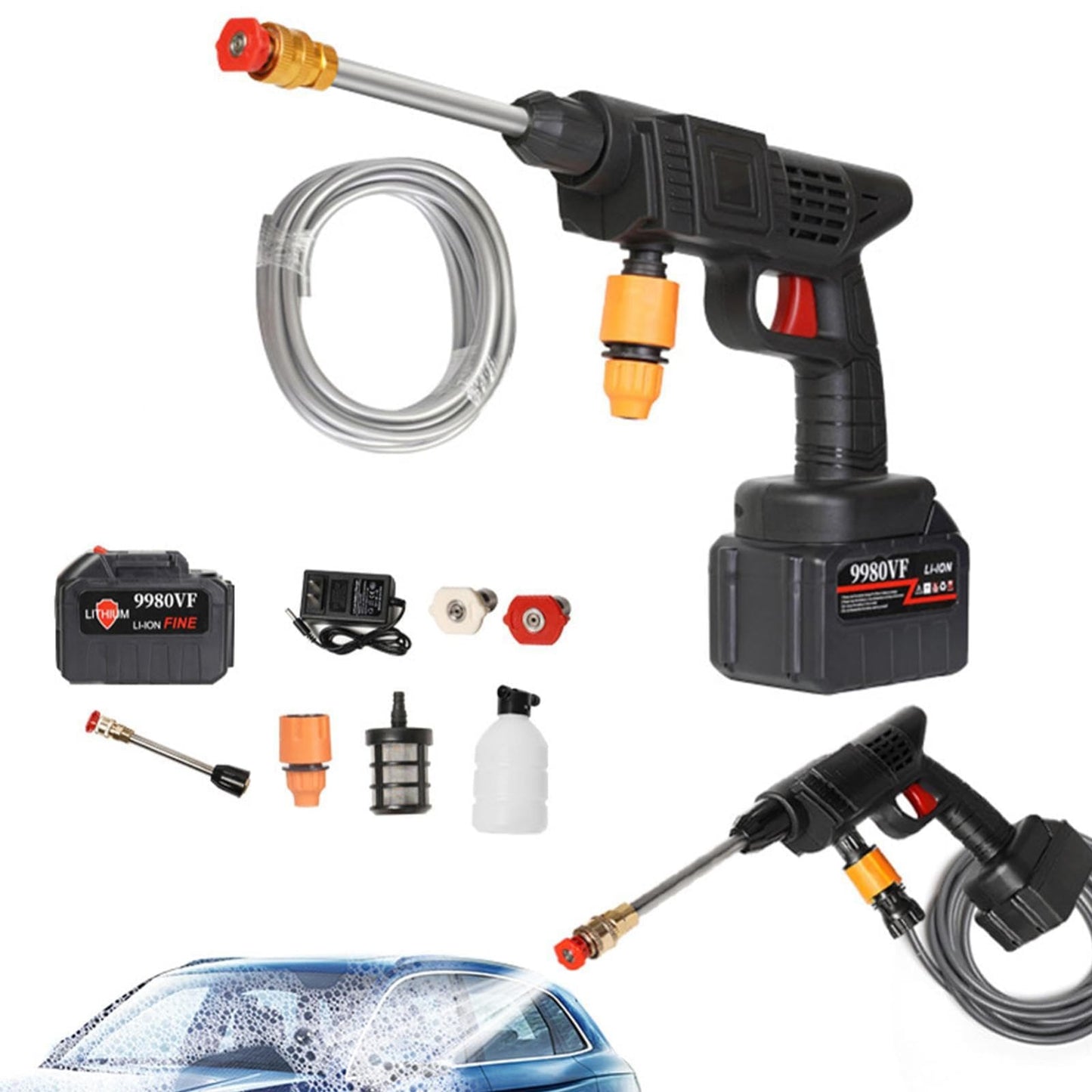 Portable Pressure Washer Gun with Rechargeable Battery